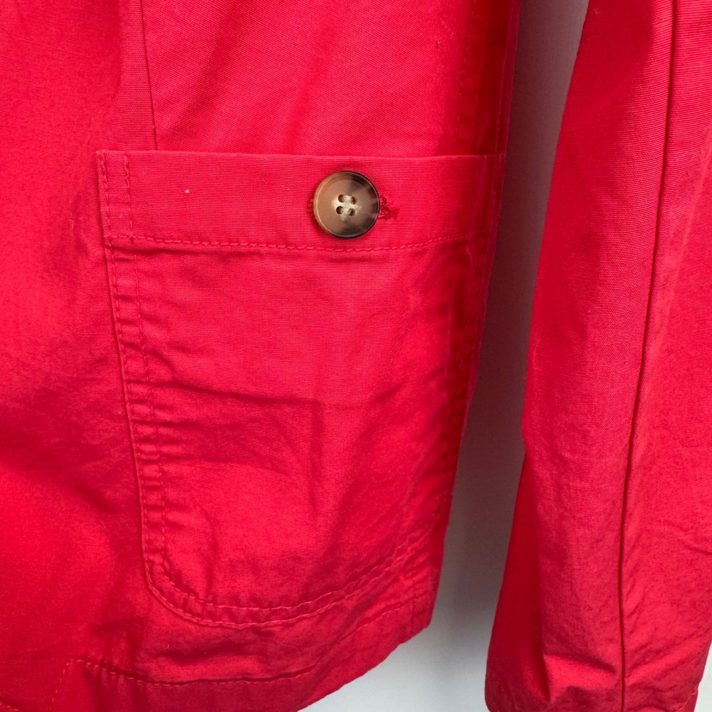 Liz Claiborne Woman Red 100% Cotton Blazer Jacket Plus Size 1X Single Button - Picture 11 of 15